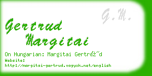 gertrud margitai business card